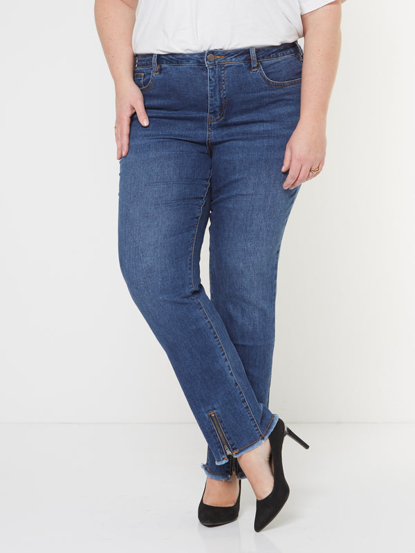 ZOEY SONJA ZIPPER JEANS Jeans 482 Dark Denim