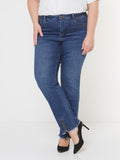 SONJA ZIPPER JEANS - Dark Denim