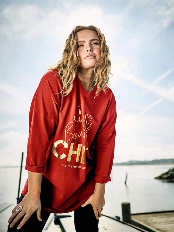 ZOEY STAY SWEATSHIRT Bluser 627 Bright red