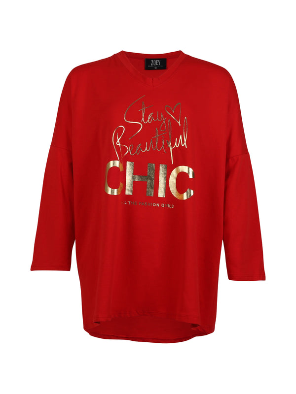 ZOEY STAY SWEATSHIRT Bluser 627 Bright red