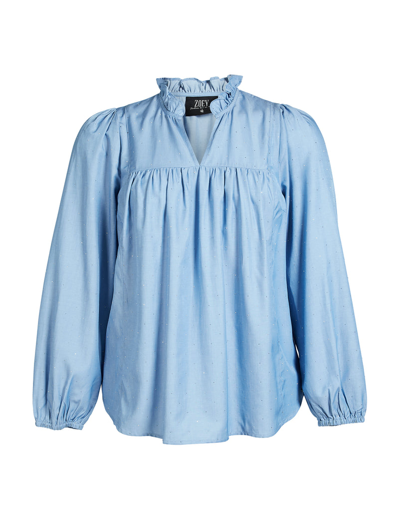 ZOEY TIA BLOUSE Bluser 304 Sky Blue