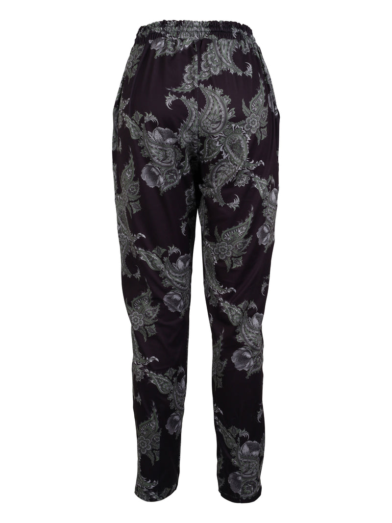 ZOEY VEDA PANTS Bukser 399 Dark bottle green mix