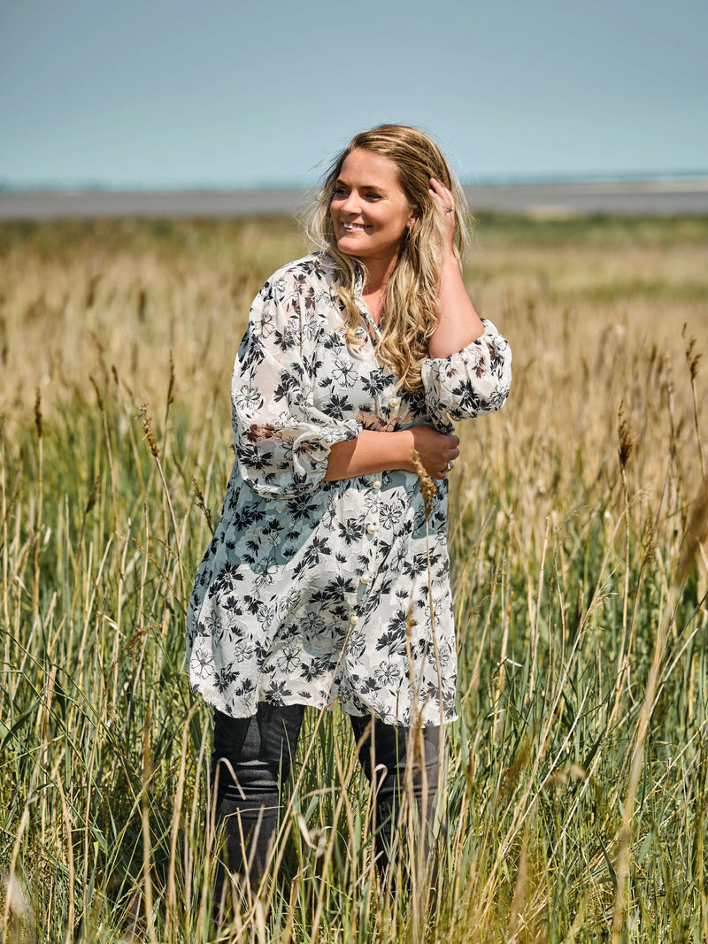 ZOEY VIVIAN TUNIC Tunic 000 Black flowerprint
