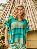 WILLA BLOUSE - Dark Green Mix